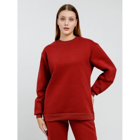 Women's sweel down with comb, size 50, burgundy color-5