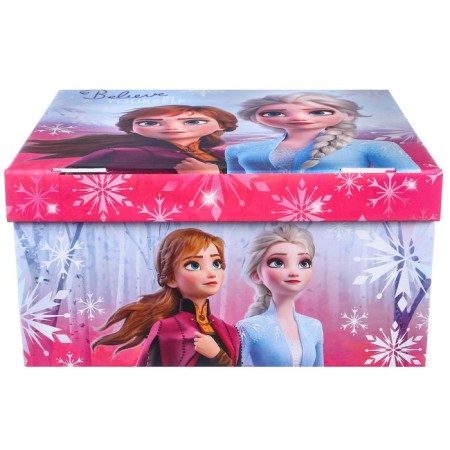 Gift box with a lid, folding, 31x25.5x16 cm, cold heart-4