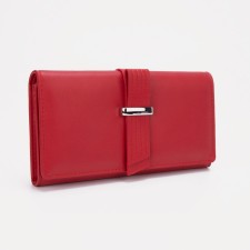 Women's wallet on magnets, red color