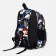 School backpack from textiles 2 of the lightning department, external pocket, gray/blue color