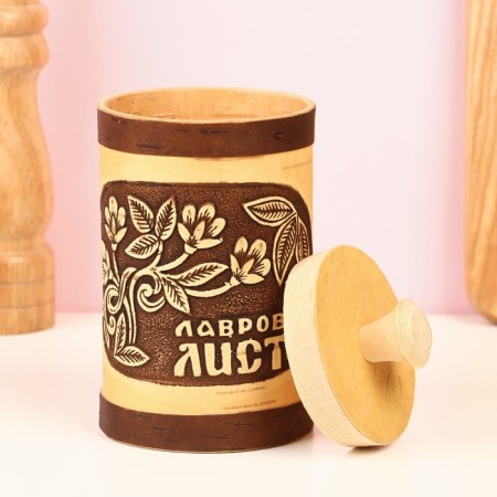 TUES "VETOK", bay leaf, d = 9 cm, birch bark-2