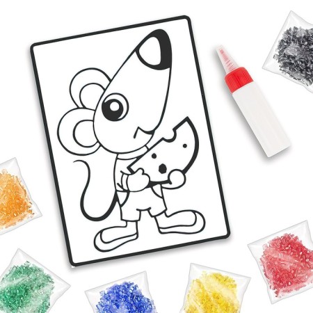 Picture with crystals "Mouse", 12 × 18 cm-2