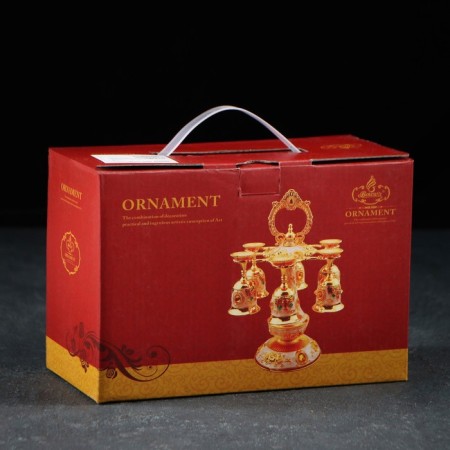 Drinking drink on the stand “Marena”: 6 glasses 30 ml, silver color-3