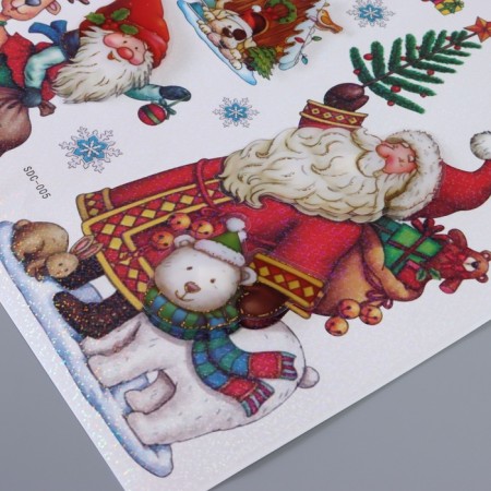 Interior plastic sticker "Friends in the New Year" 55x35 cm-1