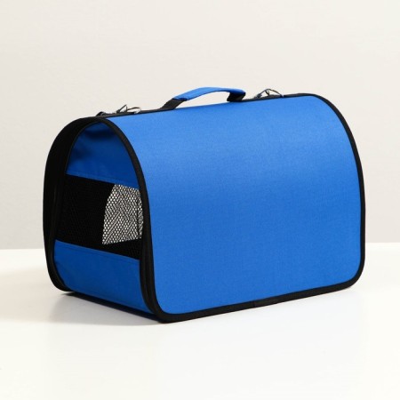 Bag - carrying for animals, 2 entrances, 40 x 25 x 28 cm, blue-2