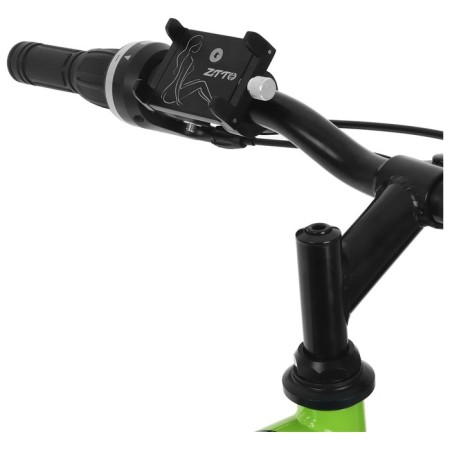 Phone holder on the steering wheel, aluminum, black color-1
