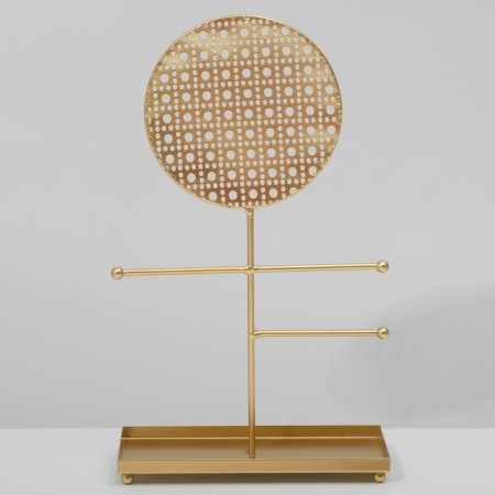 Steam for jewelry with a place for storage "Circle" openwork, 20 × 10 × 34.5 cm, color gold-2