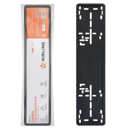 Frame under the license plate, silicone, 1 pc., Black ADFC005