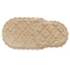 A set of bathroom mats Sofi de Marko Brianna, lace, size 60x100 cm, 50x70 cm, cappuccino color