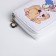 Children's wallet with lightning, white color