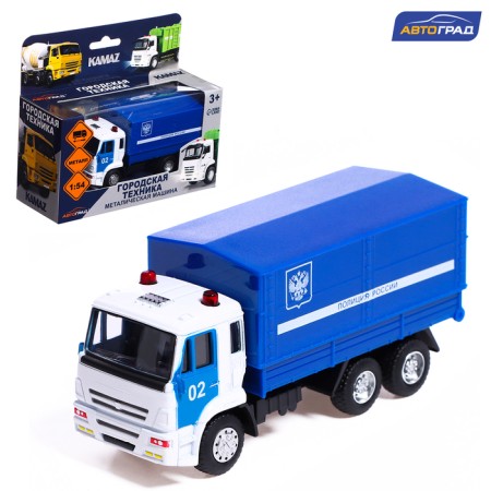Metal truck "KAMAZ. Police ", 1:54, inertia