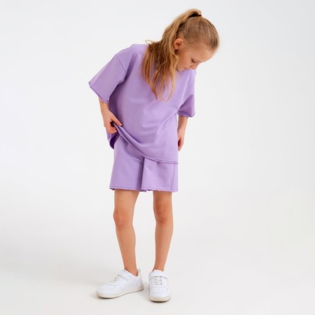Kids (T -shirt, shorts) minku: casual collection lilac color, height 104-4