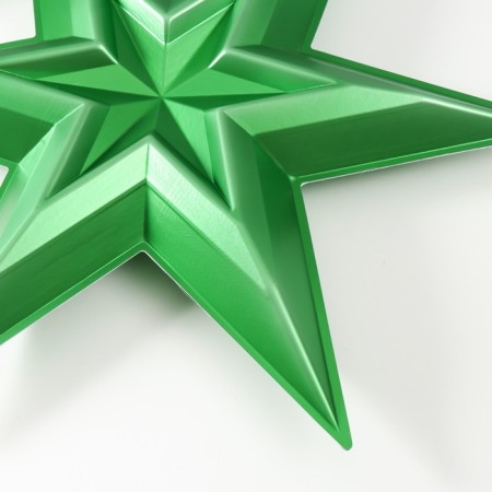 Figure "Star in the Star" large green metallic, 69.5x60.3 cm-3