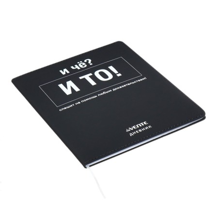 Universal diary for grade 1-11 "and what?", Integral cover, artificial leather, silkography, lies, 80 g/m2-1