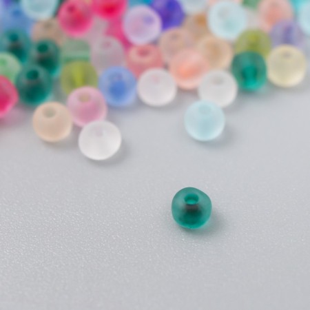 Glass 8/0 "Matte translucent. Melange Assorted" 10 g-1