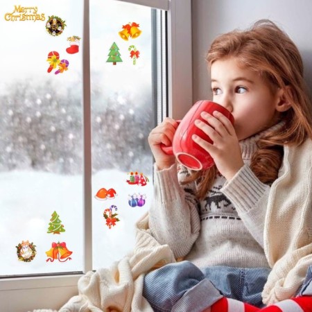 Stickers on the windows "Merry Christmas" New Year's paraphernalia, 30 x 25 cm-3