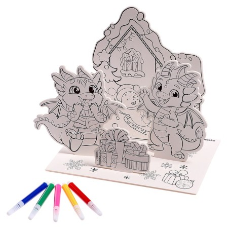 Set for creativity 3 in 1 "3D coloring. Funny dragons "-4