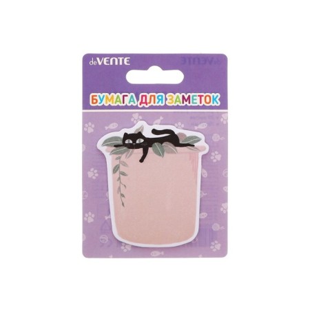 Block with a sticky edge of 70 x 70 mm, figured, Devente. Funny Family, 20 sheets, 80 g/m, mix-3