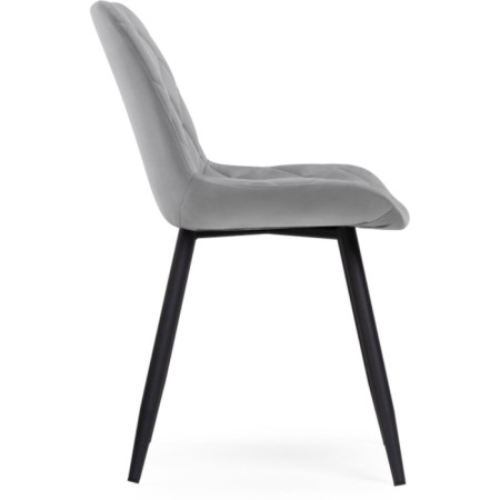 Stol on a metal frame Baoine used metal/velor, black/gray 50x55x83 cm-2