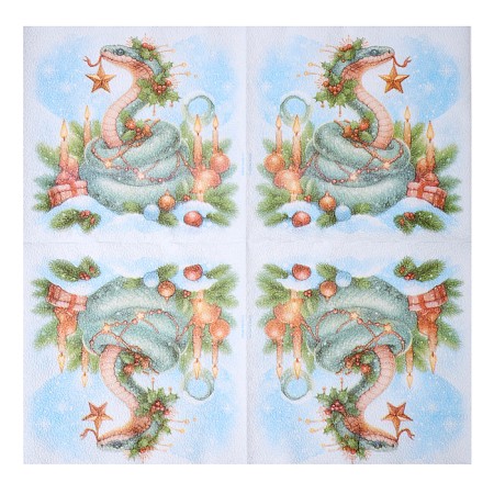 Two -layer paper napkins “Happy New Year”, gold, 33*33 cm, set 20 pcs-4