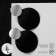 Earrings Metal "Trend" convex ovals, black color in matte silver