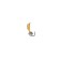 Mormyshka column gold, black stripes + ball silver, weight 0.5 g