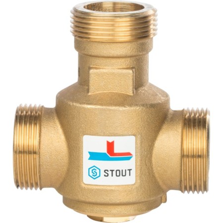 Mixing valve Stout SVM-0030-325504, 1 1/4 "External thread, 55 ° C-2