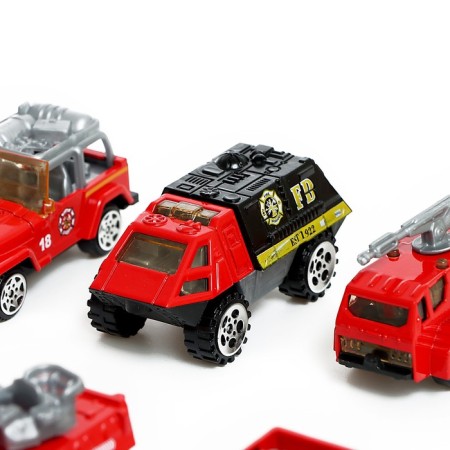 Set of metal machines "Fire Service", in the set 15 pcs-3