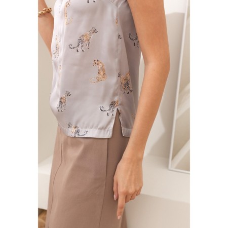 Top female, size 50, beige color-2