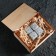 Woods for whiskey in a wooden box “Let's drink for a happy year”, 4 pcs