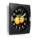 Wall clock, series: kitchen, "fruits", discrete move, 15 x 15 cm