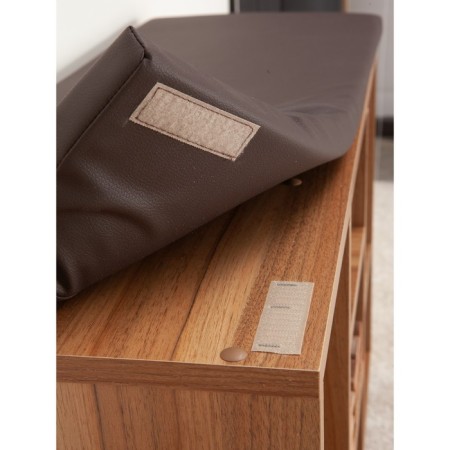 Shoe cabinet, 780 × 295 × 500 mm, color walnut Lyon / oak craft golden-2
