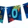 Paper garland with a dinosaur tape