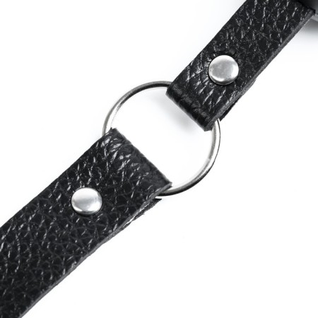 Gag BDSM OKI-HPCs, classic, adjustable belt, PVC, 620 x 45 mm, black-4