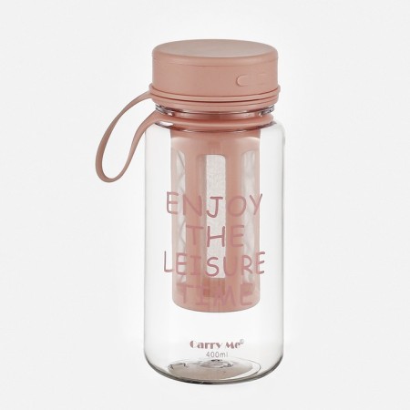 Water bottle, 450 ml, with a strainer, 17.5 x 10.5 cm, mix-1