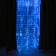 Garland "Curtain" 2.8 × 3 m dew on hooks, with a remote control, IP20, silver thread, 300 LED, glow blue, 8 modes, USB