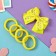 Hair set "Baby" (4 elastic bands, 1 clamp) yellow