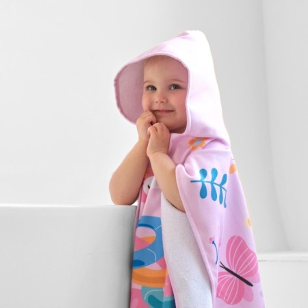 POPENCHE towel children's terry crumb I "flamingo" 60x120 cm, 50% HL, 50% PE-4