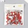 Decor for creativity Plastic 1 Puncture "Rhinestone Flower. Red" set 150 pcs 1.2x1.2 cm
