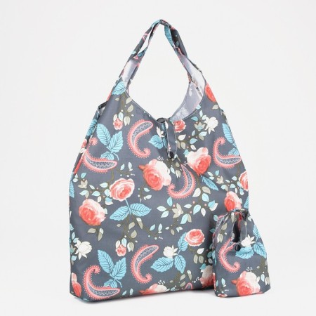 Household bag on the button, the color is gray/multi -colored