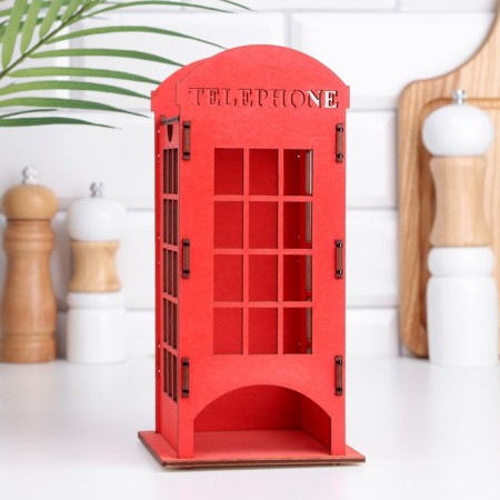 Telephone tea house, 21.5x10.4x10.4 cm, plywood-1