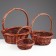 A set of baskets, 3 pcs, 36x14/39 cm, 30x12/34 cm, 23x8/25 cm, brown IV
