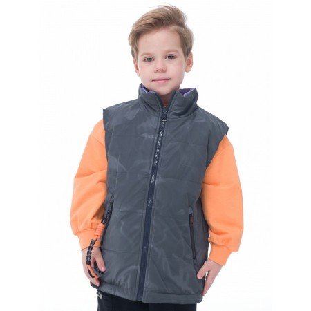 Vest for boys, height 104 cm, black color-1