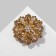 Brooch "Flower" double petals, colored in matte gold
