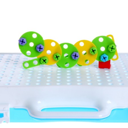 Designer in the Summary Mosaic suitcase, with an electric screwdriver, 40 models, 200 parts-3