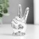 Souvenir Ceramics "Hand - Peace" silver 4x2.7x7.5 cm