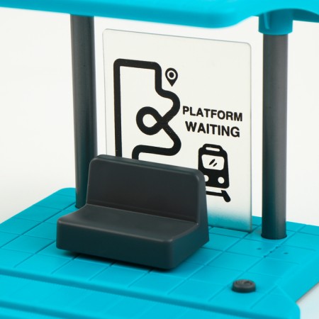 Children's stop, with traffic signs for the railway, 15 × 12.5 × 11 cm-4