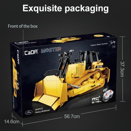 Radio -controlled designer "Construction bulldozer", 2826 parts, scale 1:17-21