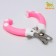 The side of the side "Harmony" is round, a hole of 8 mm, pink
