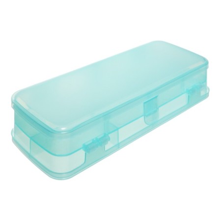 Penal plastic case 75 x 210 x 45 Devente Box, 4 compartments, blue, 7020456-2